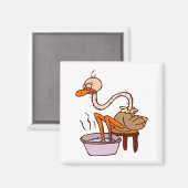 Oogie Ostrich Magnet (Vorderseite/Rückseite)