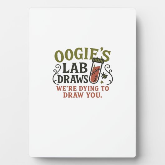 Oogie�s Lab Draws � Lustiger Halloween-Phlebotomis Fotoplatte (Vorderseite)