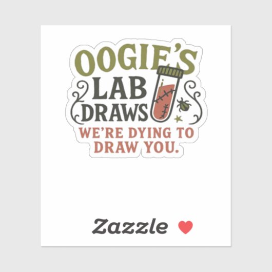 Oogie's Labrador Zeichne - Funny Halloween Phlebot Aufkleber (Blatt)