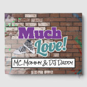 Ooh Baby-Hip Hop Gender Reveal Gästebuch (Rückseite)