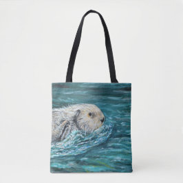 Ooh Goody Lunchtime Sea Otter Malerei Tasche