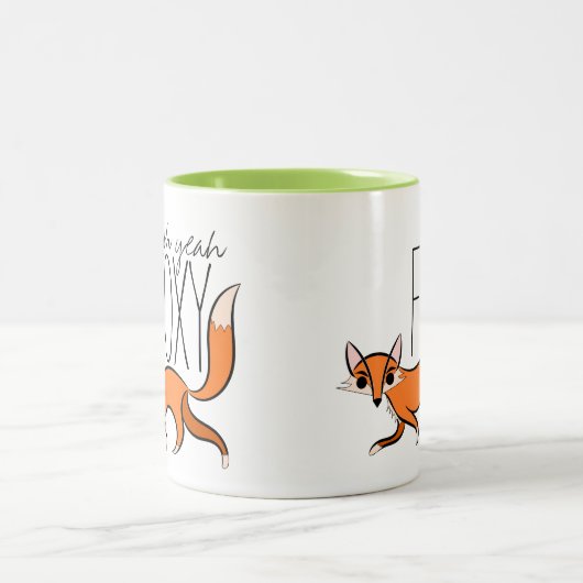Ooh ja Foxy Zweifarbige Tasse (Mittel)