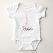 Ooh la Eiffel Tower Baby Strampler (Vorderseite)