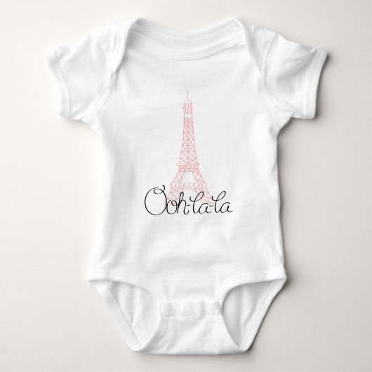 Ooh la Eiffel Tower Baby Strampler (Vorderseite)