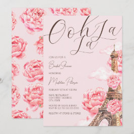 Ooh La Eiffel Tower Paris Brautparty Einladung