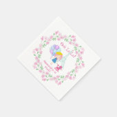 Ooh La La! French Girl & Pink Poodle Paper Serviette (Ecke)