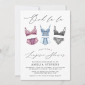 Ooh La La French Lingerie Dusche Einladung (Vorderseite)