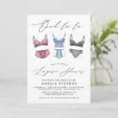 Ooh La La French Lingerie Dusche Einladung (Stehend Vorderseite)