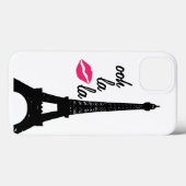Ooh la la la! Eiffel Tower iPhone Case (Rückseite (Horizontal))