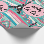 Ooh la la la la! Voila! Eiffelturm Geschenkpapier (Ecke)