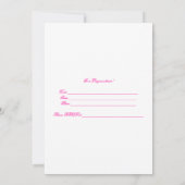 "Ooh La La La!" Lingere Dusche Einladung (Rückseite)