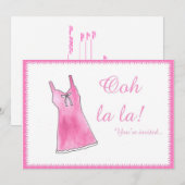 "Ooh La La La!" Lingere Dusche Einladung (Vorne/Hinten)