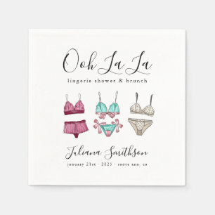 Ooh La La Lingerie Brautparty Serviette