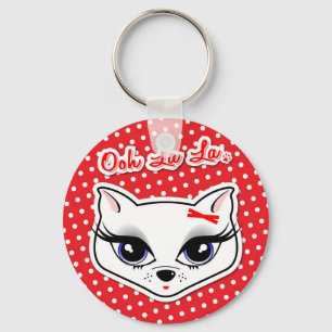 Ooh La-La-Miezekatze Schlüsselanhänger