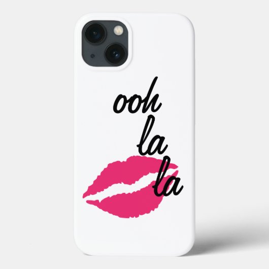 Ooh la la! mit einem Kiss iPhone Case (Rückseite)