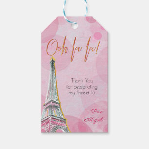 Ooh La La Rosa Gold Paris Eiffelturm Bokeh Geschenkanhänger