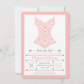 Ooh La-La-Rosa-Wäsche-Party Einladung (Vorderseite)