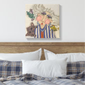 "Ooh La La" Whimsical Portrait Canvas Print Leinwanddruck (Insitu (Schlafzimmer))
