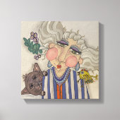 "Ooh La La" Whimsical Portrait Canvas Print Leinwanddruck (Vorderseite)