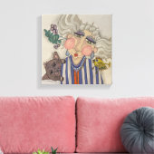 "Ooh La La" Whimsical Portrait Canvas Print Leinwanddruck (Insitu (Wohnzimmer))