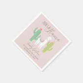 Ooh La Lama Baby Dusche Niedlich Pink & Brown Einf Serviette (Ecke)