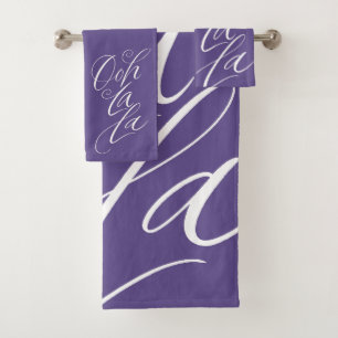 Ooh La Letting Ultra Violet Lila Farbe Badhandtuch Set