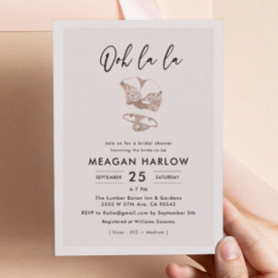 Ooh La Lingerie Brautparty Dusche Einladung