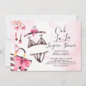 Ooh La Lingerie Bridal Dusche Einladung (Vorderseite)