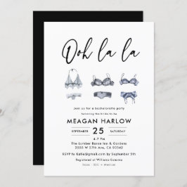 Ooh La Lingerie Dusche Junggeselinnen-Abschied Einladung