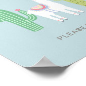 Ooh La Llama Baby Dusche Niedliche Favoriten Zeich Poster (Ecke)