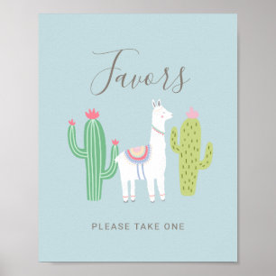 Ooh La Llama Baby Dusche Niedliche Favoriten Zeich Poster