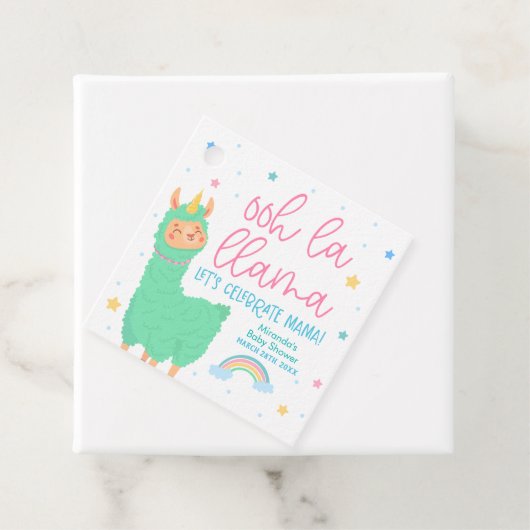 Ooh La Llama Rainbow and Stars Baby Dusche Geschenkanhänger (Beispiel)