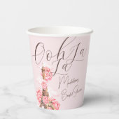 Ooh La Paris Brautparty Pappbecher (Rückseite)