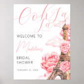 Ooh La Paris Brautparty Willkommen Poster (Vorne)
