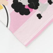 Ooh la Paris Eiffel Tower Pink und Black Fleecedecke (Ecke)