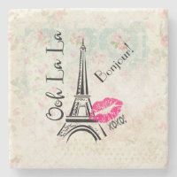 Ooh La Paris Eiffelturm auf Vintagem Muster