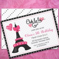 Ooh la Paris Eiffelturm Rosa und Schwarzes Party