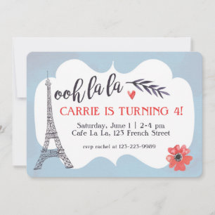 Ooh la Paris Einladung zum Geburtstag