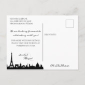 Ooh La Paris Skyline Custom Foto Ankündigungspostkarte (Rückseite)