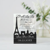 Ooh La Paris Skyline Custom Foto Ankündigungspostkarte (Stehend Vorderseite)