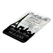 Ooh La Paris Skyline Custom Foto Save the Date Magnet (Linke Seite)