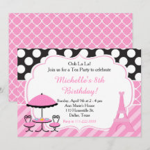 Ooh la Paris Tea Birthday Party