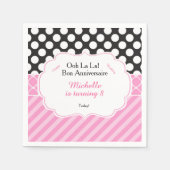 Ooh la Paris Tea Birthday Serviette (Vorderseite)