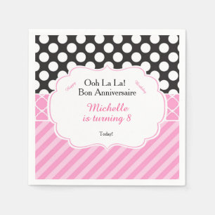 Ooh la Paris Tea Birthday Serviette