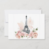 Ooh La Parisian Floral Brautparty Dankeskarte (Rückseite)