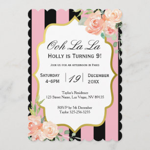 Ooh La Parisian Pink - Einladung zum Geburtstag