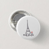 Ooh Lala Paris-Knopf Button (Vorne & Hinten)