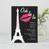 Ooh Lala! Wäsche-Duschen-Einladung Einladung (Stehend Vorderseite)