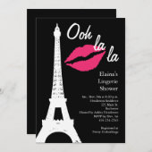 Ooh Lala! Wäsche-Duschen-Einladung Einladung (Vorne/Hinten)