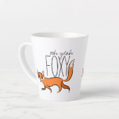 Ooh Yeah Foxy Niedlich Fox Slogan Milchtasse (Linke Ecke)